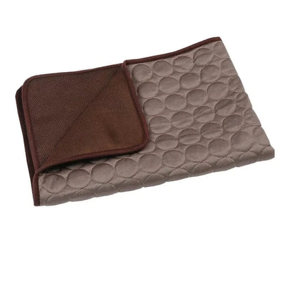 Snuffle Snouts mesh cloth coffee / L 70x55 cm Dog Mat Cooling Summer Pad Mat For Dogs Cat Blanket Sofa Breathable Pet Dog Bed Summer Washable For Small Medium Large Dogs Car