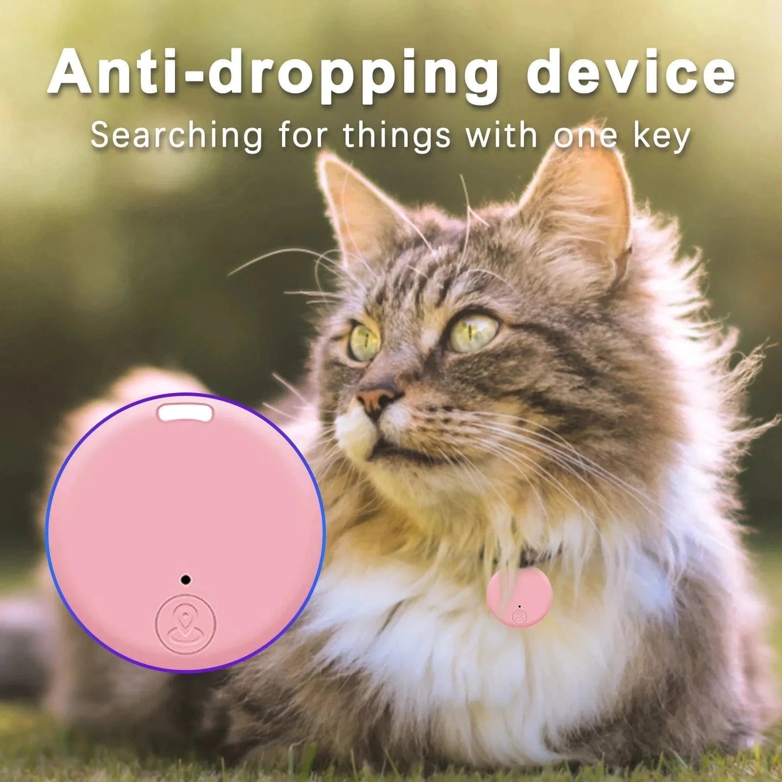 Snuffle Snouts Mini GPS Locator AntiLost Alarm Wallet Keychain Smart Tag Bluetooth-Compatible Tracer Keychain Dog Pet Child Tracker Key Finder