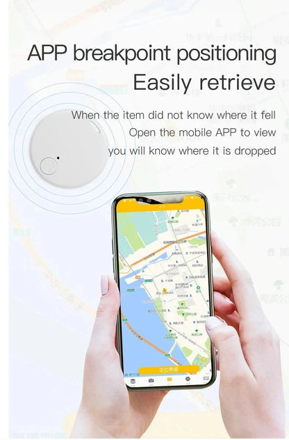 Snuffle Snouts Mini GPS Locator AntiLost Alarm Wallet Keychain Smart Tag Bluetooth-Compatible Tracer Keychain Dog Pet Child Tracker Key Finder