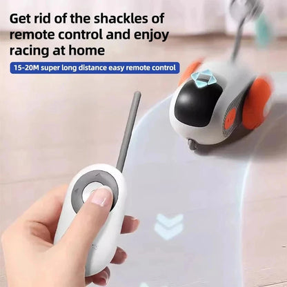Snuffle Snouts Smart Cat Toy 2 Modes Automatic Moving Remote Controlled Toy Car for Cats Dogs Interactive Playing Kitten Training Pet Supplies