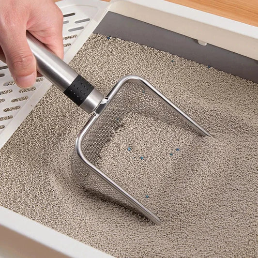 Snuffle Snouts stainless steel Stainless Steel Cat Litter Scoop-Durable, Easy Clean, Ergonomic Handle, Rust-Resistant, Ideal for Quick Waste Removal