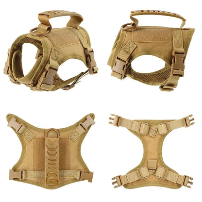 Snuffle Snouts Tactical Cat Harness For Walking Escape Proof Adjustable Pet Vest Harness Soft Mesh With Control Handle For Large Cat Small Dog