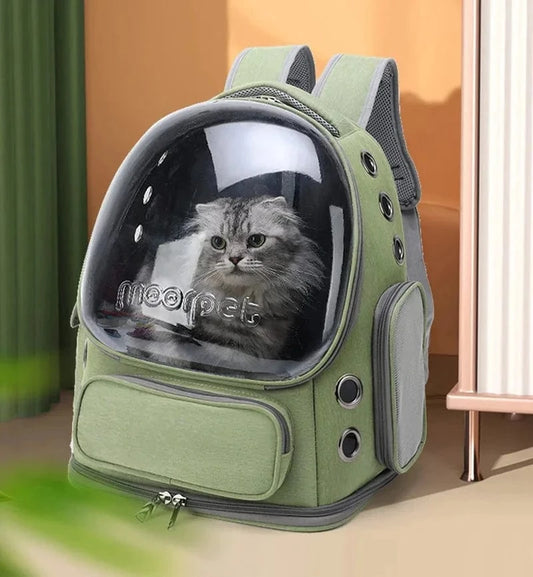Snuffle Snouts Transparent Pet Cat Carrier Bag Outdoor Travel Backpack for Cats Small Dogs Breathable Cat Carrying Bag Pet Supplies