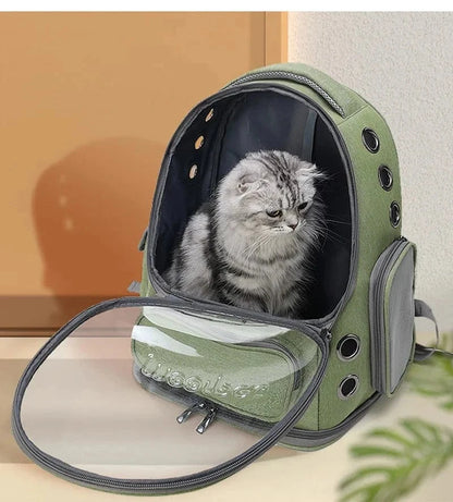 Snuffle Snouts Transparent Pet Cat Carrier Bag Outdoor Travel Backpack for Cats Small Dogs Breathable Cat Carrying Bag Pet Supplies