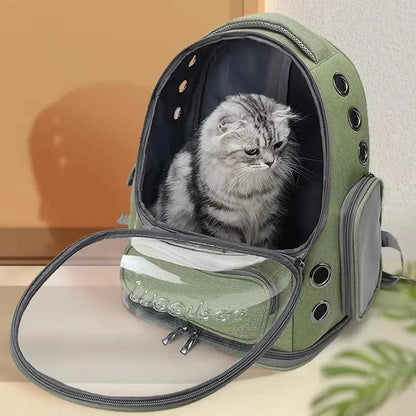 Snuffle Snouts Transparent Pet Cat Carrier Bag Outdoor Travel Backpack for Cats Small Dogs Breathable Cat Carrying Bag Pet Supplies